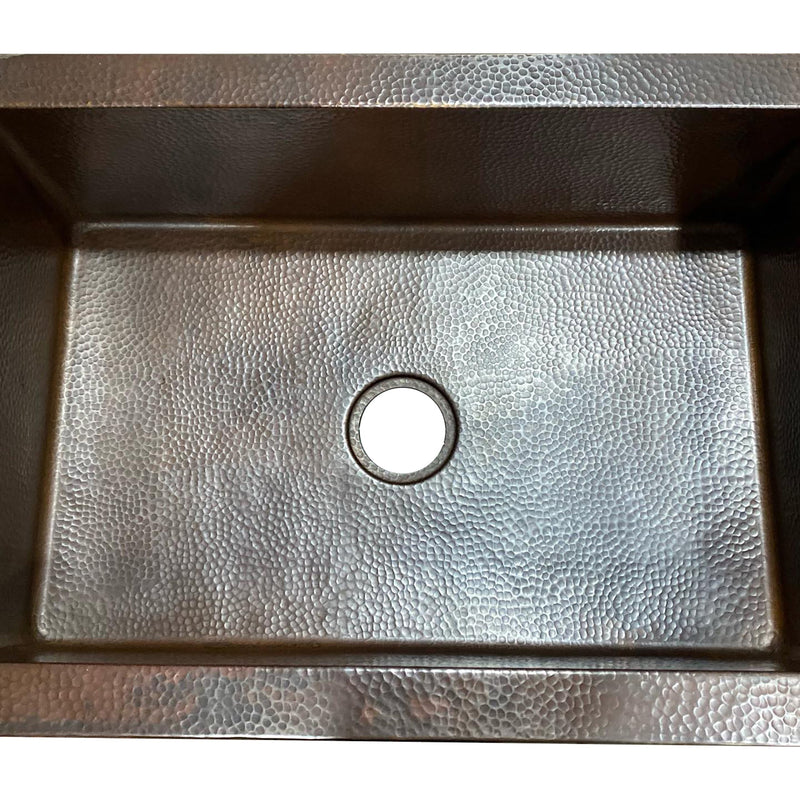 Dual Mount Copper Kitchen Farmhouse Apron Sink-Zinnia