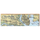 Charleston, South Carolina Navigational Styled Chart Wall Art | Wall Art Print on Real Wood