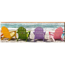 I Love Caseville Colorful Adirondack Chairs | Wall Art Print on Real Wood