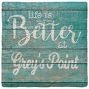 Life is Better Grey's Point Coaster Set