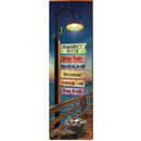 Pamunkey River Night Pier Directional | Wall Art Print on Real Wood