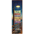 Grey's Point Night Pier Directional | Wall Art Print on Real Wood