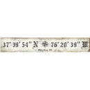 White Stone, VA Compass White Latitude Longitude | Wall Art Print on Real Wood