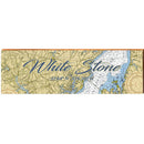 White Stone NOAA Chart Map | Wall Art Print on Real Wood