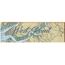 West Point NOAA Chart Map | Wall Art Print on Real Wood