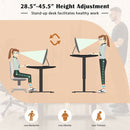 Black L-shaped Corner Desk for Sitting or Standing with Electric Lift