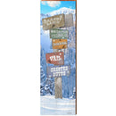Granby Ranch Snowy Mountains Directional | Wall Art Print on Real Wood