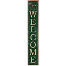 Welcome Moose Green Sign | Wall Art Print on Real Wood