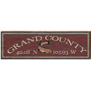 Grand County Trout Red Latitude Longitude | Wall Art Print on Real Wood