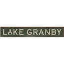 Lake Granby Green Sign | Wall Art Print on Real Wood