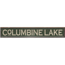 Columbine Lake Green Sign | Wall Art Print on Real Wood