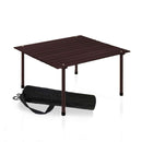Outdoor Portable Wood Roll Up Table in Espresso 26"L x 26"W x 16"H