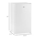 Compact Refrigerator Mini Fridge/Freezer 3.2 Cu.Ft, White