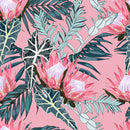 Pink Wallpaper with Pink Protea