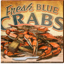 Fresh Blue Crab Feast | Wall Art Print on Real Wood