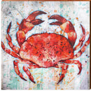 Watercolor Dungeness Crab | Wall Art Print on Real Wood