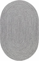Cream Charcoal Braided Faux Jute Outdoor Rug