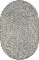 Cream Charcoal Braided Faux Jute Outdoor Rug