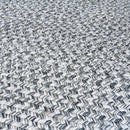 Cream Charcoal Braided Faux Jute Outdoor Rug