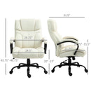 Cream White Big/Tall Adjustable Height Office Chair - 500 lbs. Weight Capacity