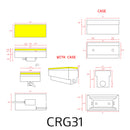 CRG31 Low Voltage In Ground RGB or WW LED Brick Paver Light Rectangle IP67 Waterproof