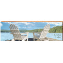 Keuka Lake White Adirondack Chairs CRO1 | Wall Art Print on Real Wood