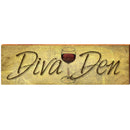 Red Wine Diva Den CRO1 | Wall Art Print on Real Wood