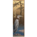 Keuka Lake Blue Heron At Dawn CRO1 | Wall Art Print on Real Wood