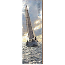 Keuka Lake Sunset Sailboat CRO1 | Wall Art Print on Real Wood