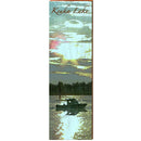 Keuka Lake Sunset Boat CRO1 | Wall Art Print on Real Wood