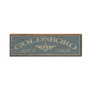 Goldsboro Airforce Blue Latitude Longitude | Real Wood Wall Art Print CRY4