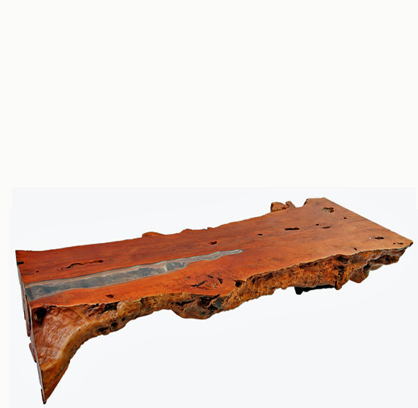 86 Inch Long Large One Slab Lychee Burl Coffee Table