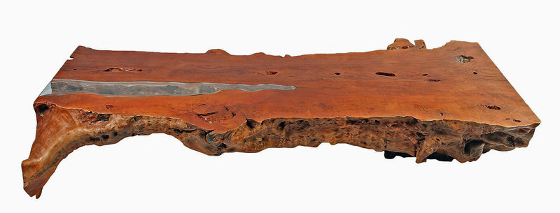 86 Inch Long Large One Slab Lychee Burl Coffee Table