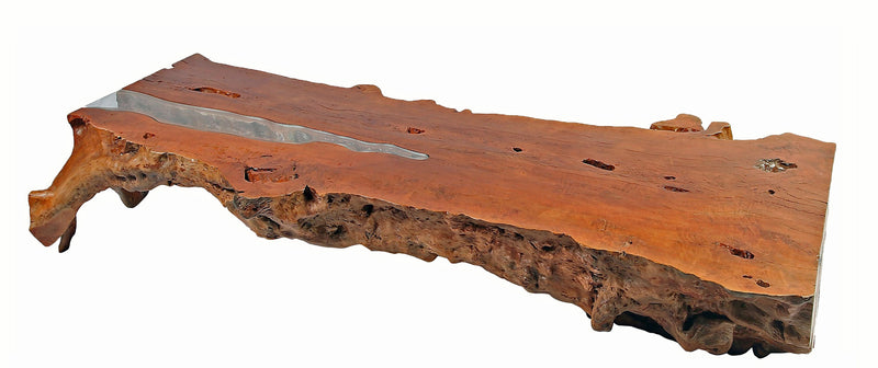 86 Inch Long Large One Slab Lychee Burl Coffee Table