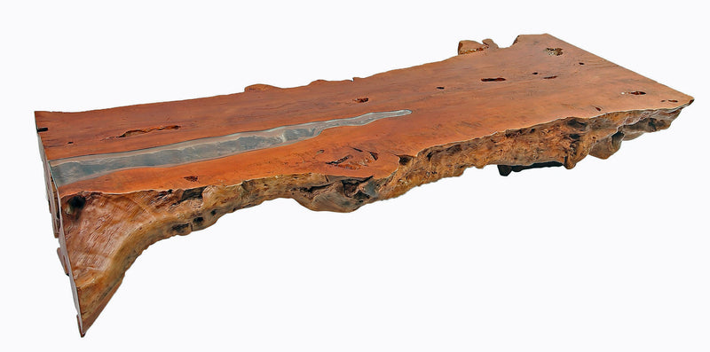 86 Inch Long Large One Slab Lychee Burl Coffee Table