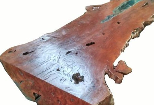 86 Inch Long Large One Slab Lychee Burl Coffee Table
