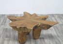 Small Living Edge Teak Coffee Table or Side Table