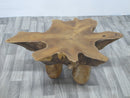 Small Living Edge Teak Coffee Table or Side Table