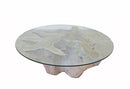 Organic Natural Wood with White Wash Teak Root  Coffee Table 80