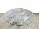 Organic Natural Wood with White Wash Teak Root  Coffee Table 80