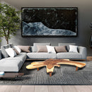 95" Long Free Form One Slab Living Edge Coffee Table 10