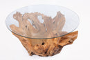 Round Organic Sculptured Teak Root Based Coffee Table 12