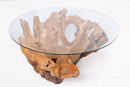 Round Organic Sculptured Teak Root Based Coffee Table 12
