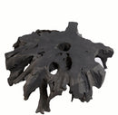 Round  Burnt Black Teak Root Coffee Table 18