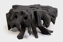 Round  Burnt Black Teak Root Coffee Table 18