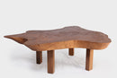 Modern Brown One Slab Living Edge Coffee Table 59