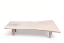 Modern 79" Inch White One Slab Living Edge Coffee Table 1