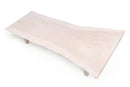 Modern 79" Inch White One Slab Living Edge Coffee Table 1