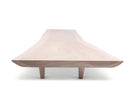 Modern 79" Inch White One Slab Living Edge Coffee Table 1
