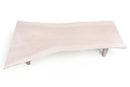 Modern 79" Inch White One Slab Living Edge Coffee Table 1